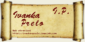 Ivanka Prelo vizit kartica